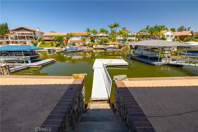 30221 Lands End Pl, Canyon Lake, CA 92587 - dock featuring a water view and boat lift