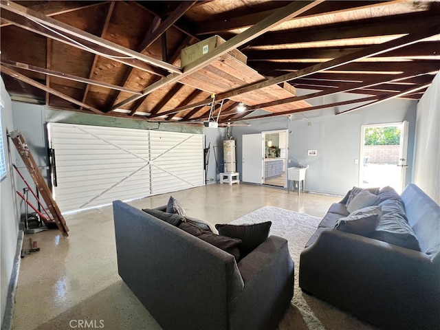 1626 S Pacific Ave, Santa Ana, CA 92704 - living room featuring strapped water heater