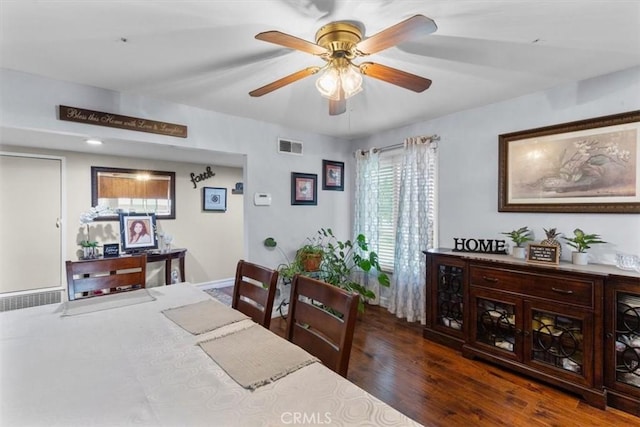10143 Fremont Ave, Montclair, CA 91763 - dining room featuring wood finished floors and a ceiling fan