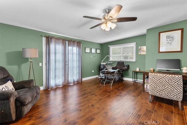 10143 Fremont Ave, Montclair, CA 91763 - office space with wood finished floors and ceiling fan