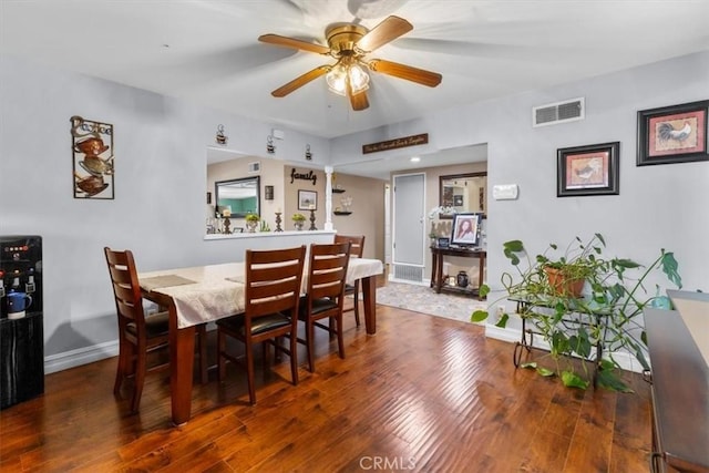 10143 Fremont Ave, Montclair, CA 91763 - dining space featuring wood finished floors and ceiling fan