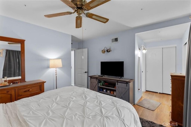 10143 Fremont Ave, Montclair, CA 91763 - bedroom with wood finished floors and a ceiling fan