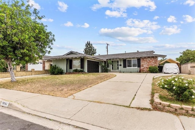 10143 Fremont Ave, Montclair, CA 91763 - ranch-style home featuring an attached garage, concrete driveway, and board and batten siding