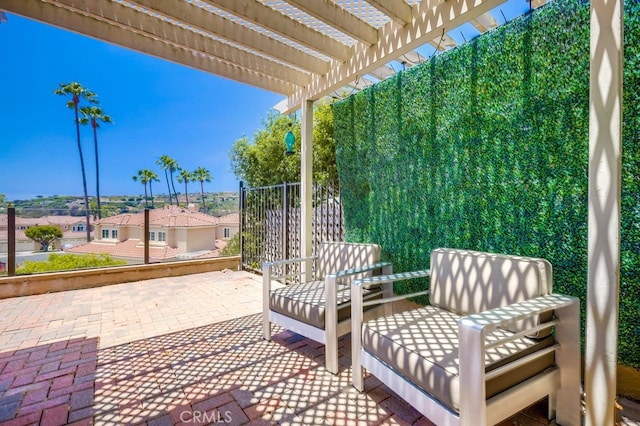 23851 Catamaran Way Unit 1, Laguna Niguel, CA 92677 - view of patio featuring a pergola and a residential view