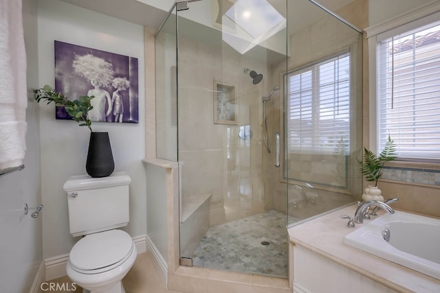 23851 Catamaran Way Unit 1, Laguna Niguel, CA 92677 - bathroom with a bath, a shower stall, and plenty of natural light