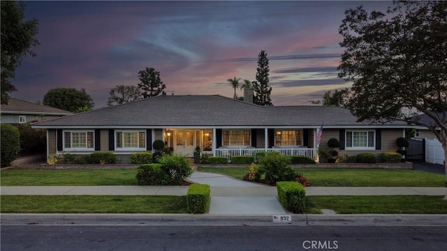 832 Prima Vera Rd, Glendora, CA 91741 - ranch-style house with covered porch and a chimney