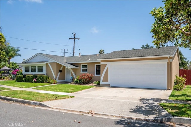 2340 W Saint Anne Pl, Santa Ana, CA 92704 - ranch-style house featuring stucco siding, an attached garage, and concrete driveway