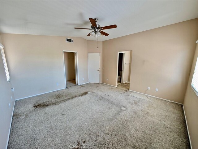 9510 Nickellaus Ct, Corona, CA 92883 - unfurnished bedroom with carpet, ceiling fan, and a spacious closet