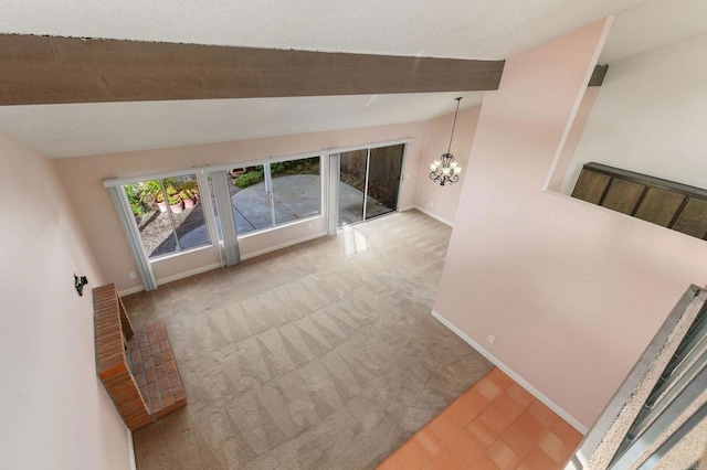 6767 Camino Del Prado, Carlsbad, CA 92011 - hallway featuring a chandelier and carpet flooring