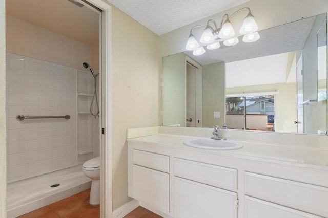 6767 Camino Del Prado, Carlsbad, CA 92011 - bathroom with a shower, vanity, and tile patterned floors