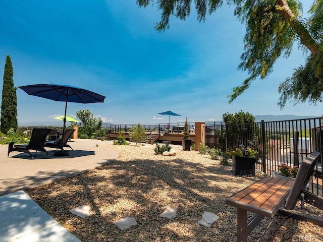 31755 Rancho Vista Rd, Temecula, CA 92592 - view of yard with a patio area and a deck