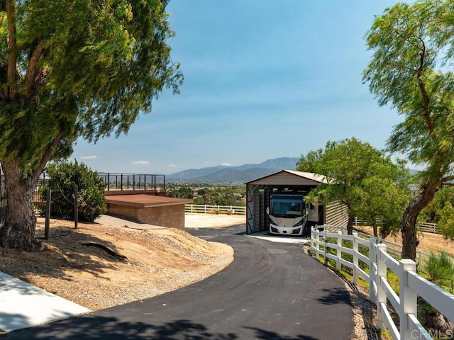 31755 Rancho Vista Rd, Temecula, CA 92592 - view of asphalt driveway featuring a mountain view
