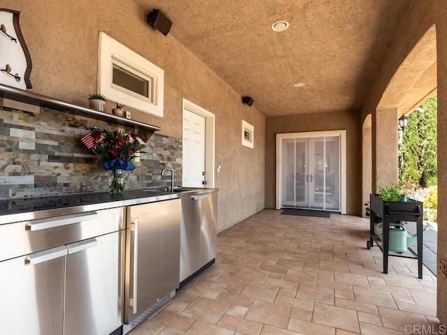 31755 Rancho Vista Rd, Temecula, CA 92592 - view of patio with french doors and an outdoor kitchen