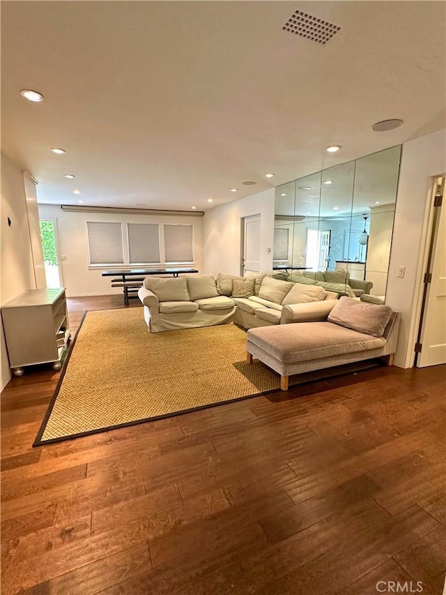 143 Warren Ave, Santa Paula, CA 93060 - living room with hardwood / wood-style floors and recessed lighting