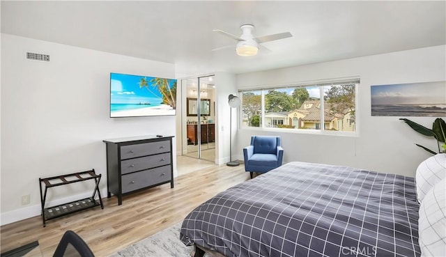 617 Iris Ave, Corona Del Mar, CA 92625 - bedroom with wood finished floors and a ceiling fan