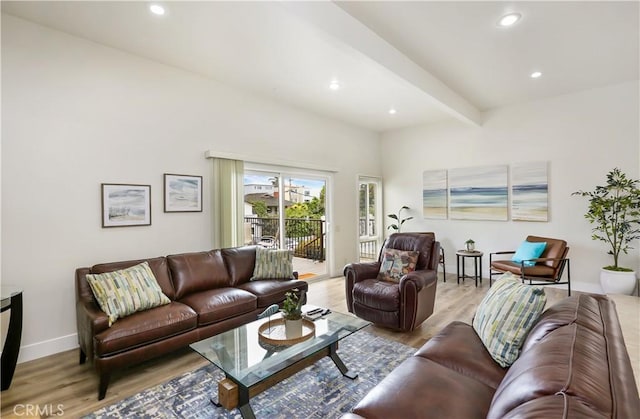 617 Iris Ave, Corona Del Mar, CA 92625 - living room featuring recessed lighting and light wood-style floors