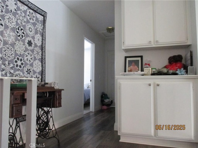 9244 Whitting Way, Riverside, CA 92508 - hall with dark wood-style floors and baseboards