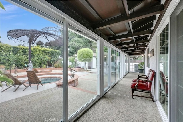 1115 E Sierra Madre Ave, Glendora, CA 91741 - sunroom with a hot tub