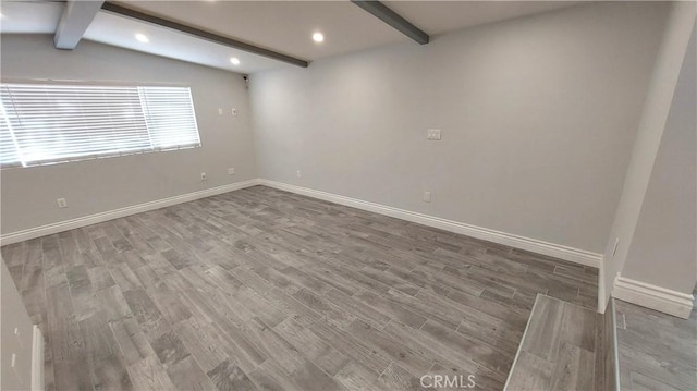 8649 Cantaloupe Ave, Panorama City, CA 91402 - empty room with wood finished floors and recessed lighting