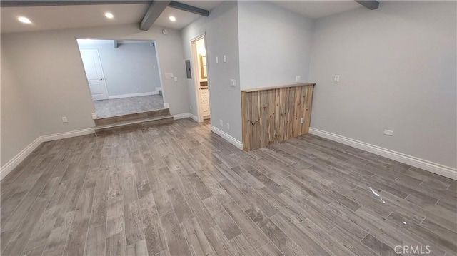 8649 Cantaloupe Ave, Panorama City, CA 91402 - unfurnished room featuring wood finished floors and recessed lighting