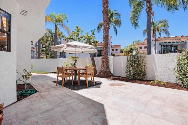 3649 Azure Cir, Carlsbad, CA 92008 - fenced backyard with a patio area and outdoor dining space