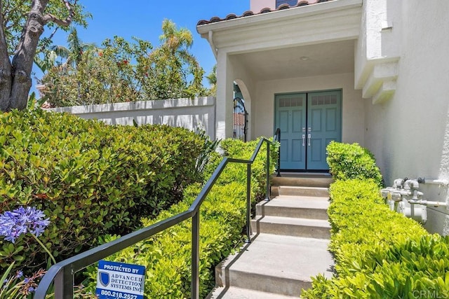 3649 Azure Cir, Carlsbad, CA 92008 - property entrance featuring stucco siding and a tiled roof