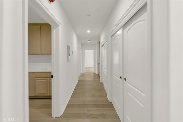 6041 Calle Mirador, Yorba Linda, CA 92886 - hall with light wood-type flooring and recessed lighting