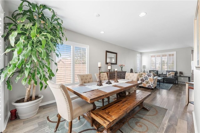 42639 Biscay, Lancaster, CA 93536 - dining area with wood finished floors and recessed lighting