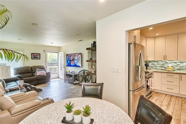 545 Camino De Teodoro, Walnut, CA 91789 - living area featuring light wood-style flooring and recessed lighting