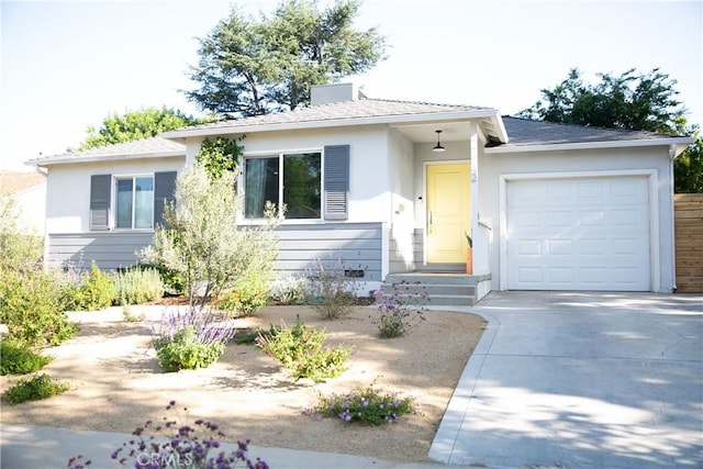 17442 Burma St, Encino, CA 91316 - ranch-style home featuring a garage, driveway, and stucco siding