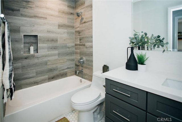 17442 Burma St, Encino, CA 91316 - full bathroom with vanity and shower / tub combination