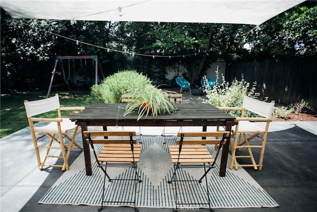17442 Burma St, Encino, CA 91316 - view of patio featuring outdoor dining space