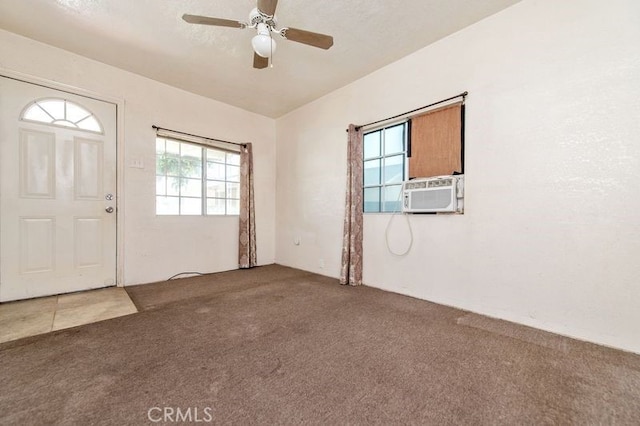 329 N Bushnell Ave, Alhambra, CA 91801 - foyer featuring cooling unit, carpet, and a ceiling fan