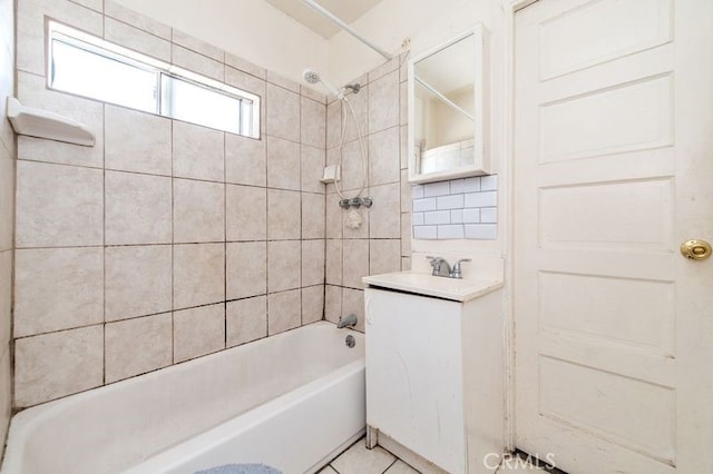 329 N Bushnell Ave, Alhambra, CA 91801 - bathroom featuring  shower combination, vanity, and tile patterned flooring