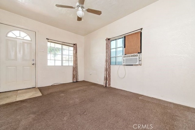 329 N Bushnell Ave, Alhambra, CA 91801 - entryway with cooling unit, carpet flooring, and ceiling fan