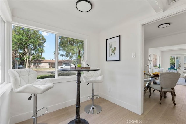 3024 Carl St, Riverside, CA 92507 - dining space featuring light wood finished floors and baseboards