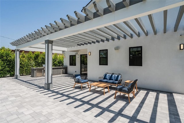 251 S Griffith Park Dr, Burbank, CA 91506 - view of patio / terrace featuring outdoor lounge area and a pergola