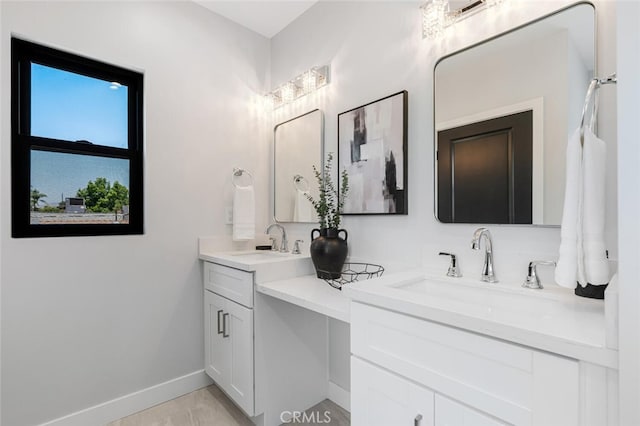 251 S Griffith Park Dr, Burbank, CA 91506 - bathroom with double vanity and baseboards