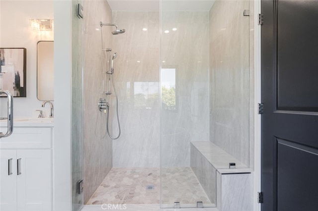 251 S Griffith Park Dr, Burbank, CA 91506 - bathroom with a stall shower and vanity