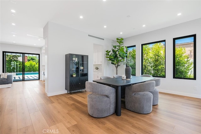 251 S Griffith Park Dr, Burbank, CA 91506 - dining room featuring light wood-type flooring and recessed lighting