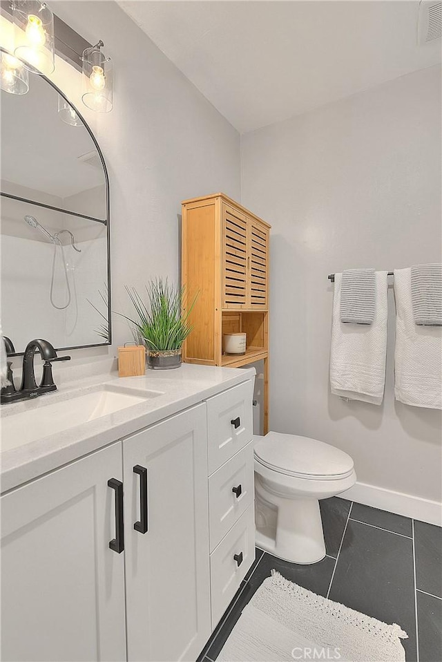 3096 Panorama Rd Unit A, Riverside, CA 92506 - bathroom featuring vanity, tile patterned floors, and a shower