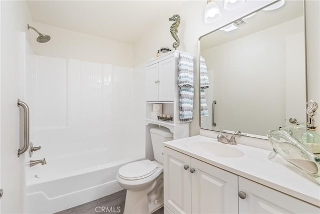3066 Via Serena S Unit A, Laguna Woods, CA 92637 - bathroom featuring tub / shower combination, vanity, and wood finished floors