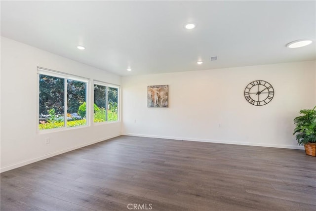3066 Via Serena S Unit A, Laguna Woods, CA 92637 - empty room with dark wood-style flooring and recessed lighting