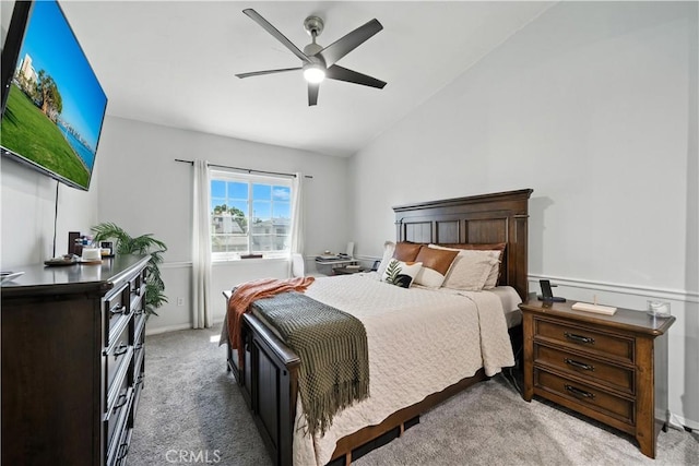 1465 E Lexington Ave Unit 4C, El Cajon, CA 92019 - carpeted bedroom featuring lofted ceiling and ceiling fan