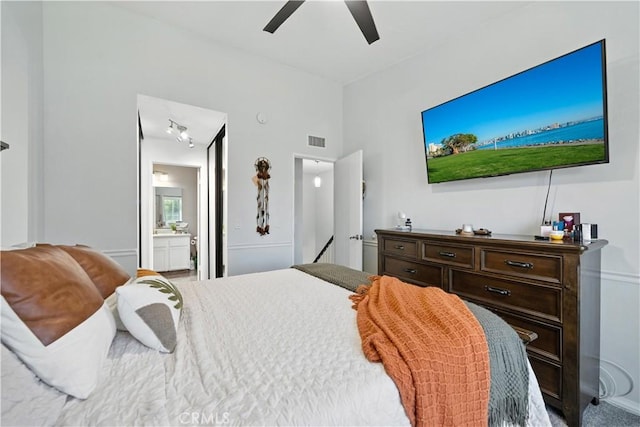 1465 E Lexington Ave Unit 4C, El Cajon, CA 92019 - bedroom featuring ensuite bathroom and a ceiling fan