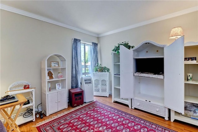 2205 Via Mariposa E Unit A, Laguna Woods, CA 92637 - home office with wood finished floors and crown molding