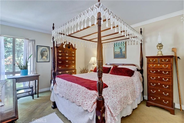 2205 Via Mariposa E Unit A, Laguna Woods, CA 92637 - carpeted bedroom featuring ornamental molding