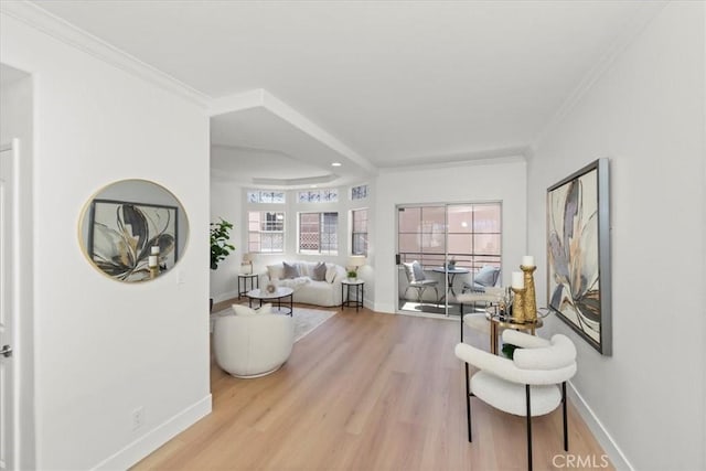 4455 Hazeltine Ave Unit 103, Sherman Oaks, CA 91423 - living room with wood finished floors and crown molding