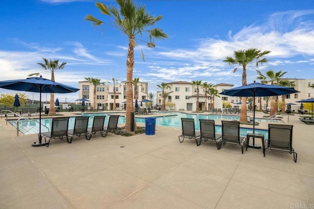 5140 Calle Sand Arch Unit 61, San Diego, CA 92154 - community pool featuring a patio