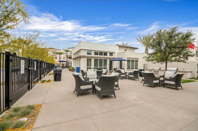 5140 Calle Sand Arch Unit 61, San Diego, CA 92154 - view of patio / terrace with an outdoor living space and outdoor dining area